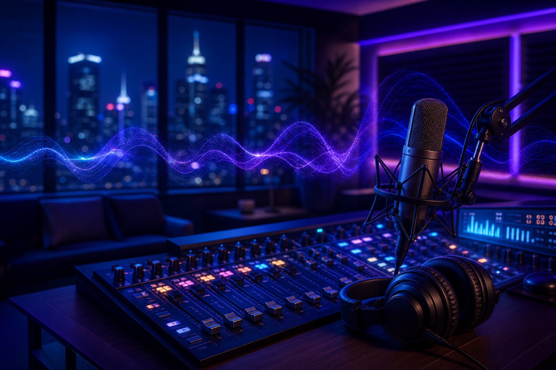 Estudio de radio transmitiendo online con RadioTvLive